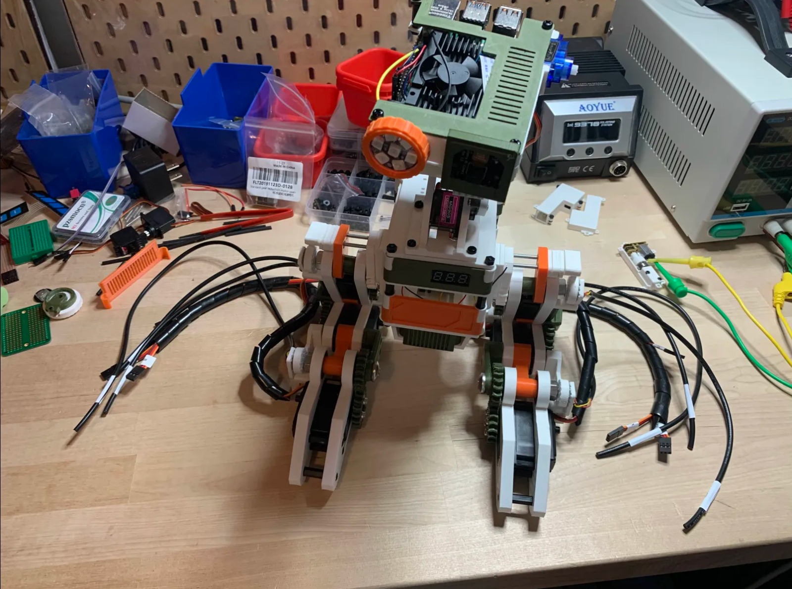 Assembled robot in working setup